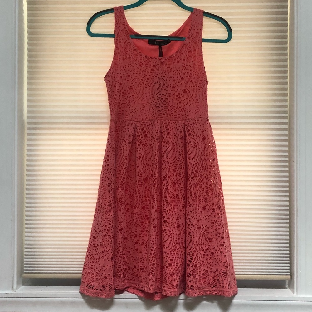 Pink eyelet dress